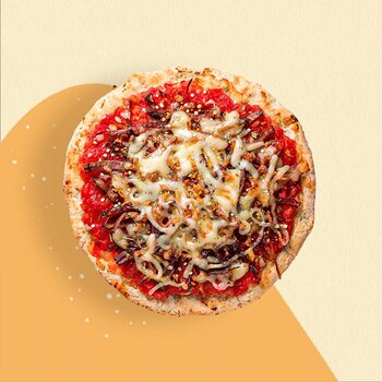 Pizzas Saudáveis - FILÉ DE CARNE DE PANELA E ALHO TOSTADO E QUINOA